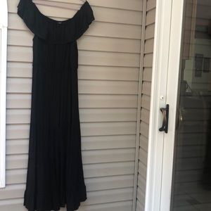 Black off the shoulder maxi dress